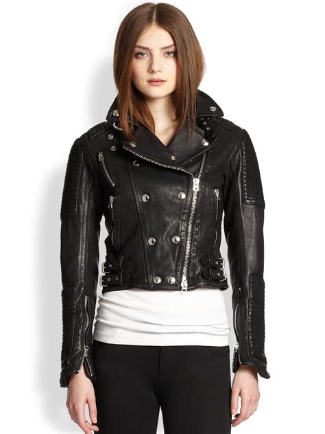 burberry leather jackets|Burberry leather jacket women's.